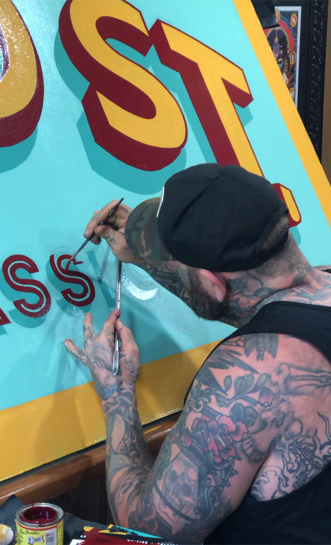 I painted the new third street classic sign!