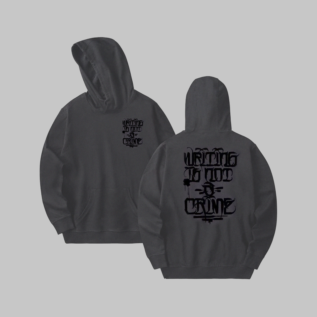 Writing is not a crime Gray Hoodie